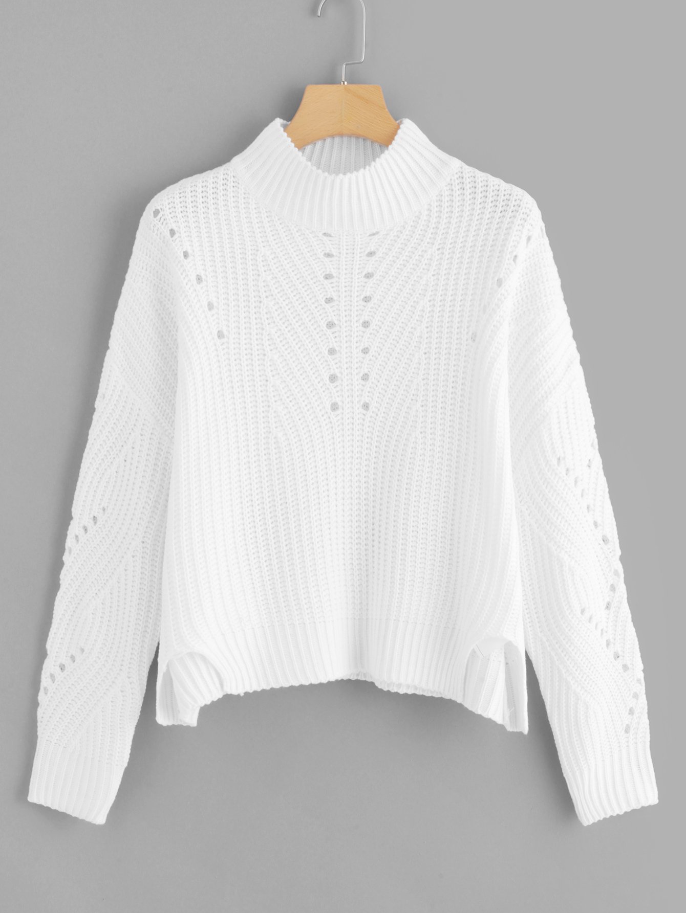 Свитер с ложным воротником