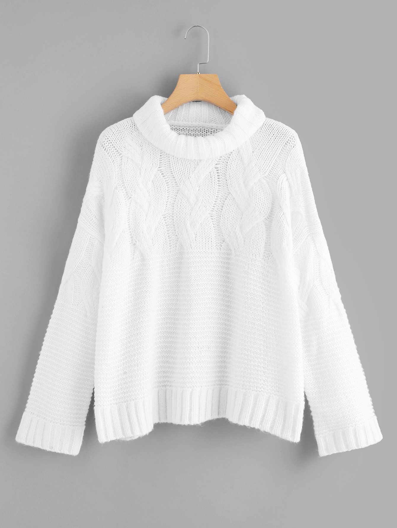 Ребристый свитер с заниженной линией плеч