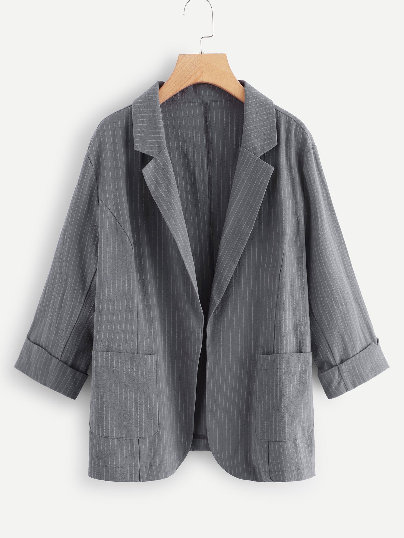 Большой тонкий-полосатый жакет