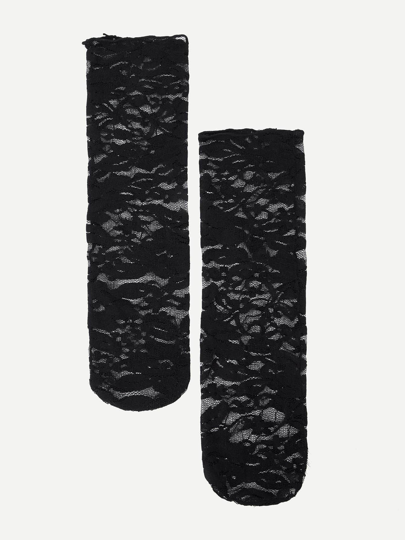 Girls Floral Lace Socks