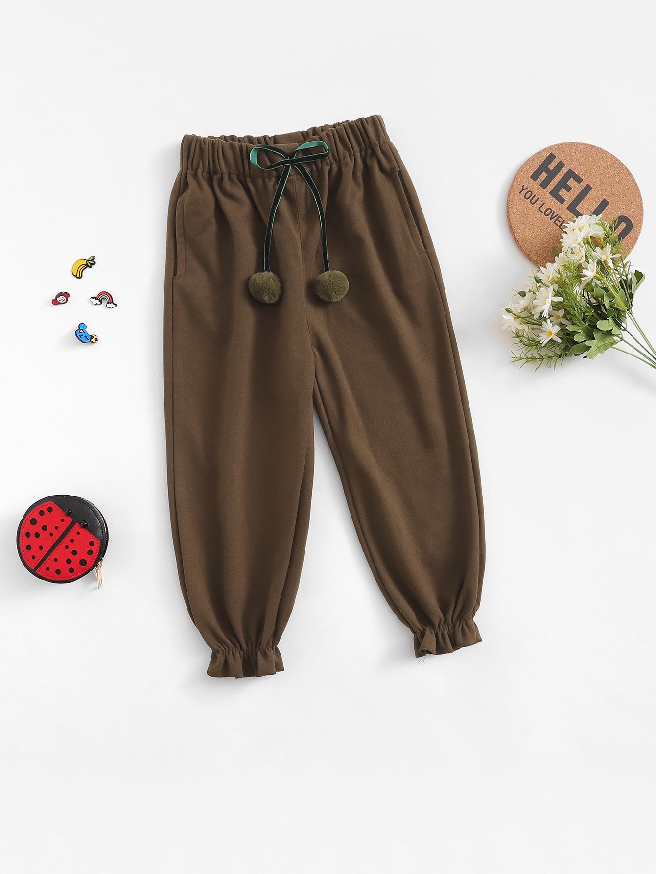 Girls Bow Decorated Pants