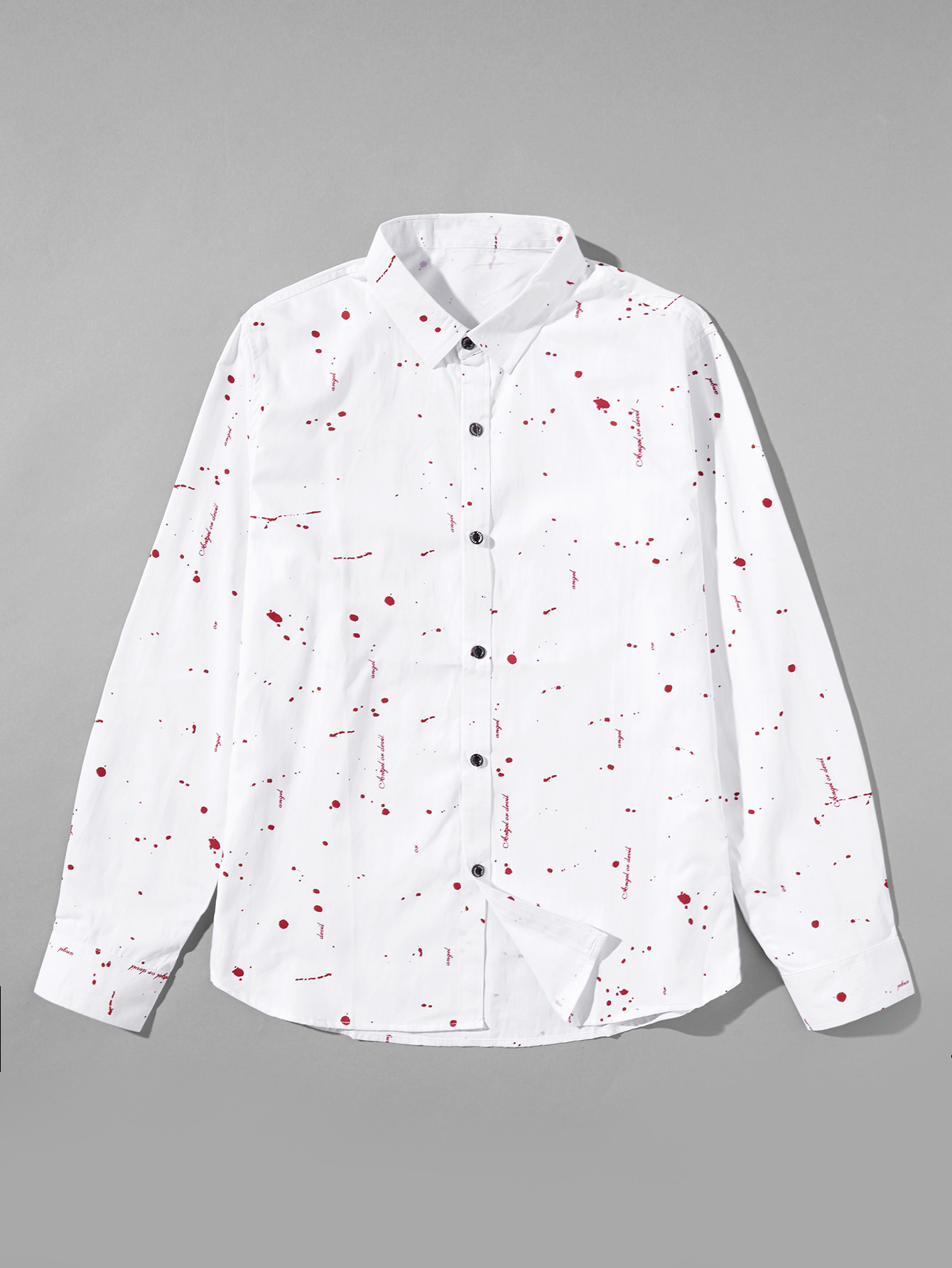 Men Letter Print Shirt