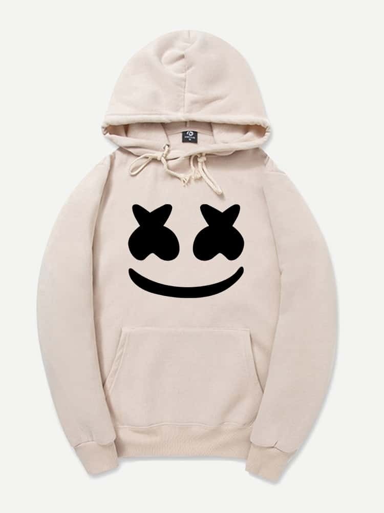 Men Graphic Print Hooded Sweatshirt