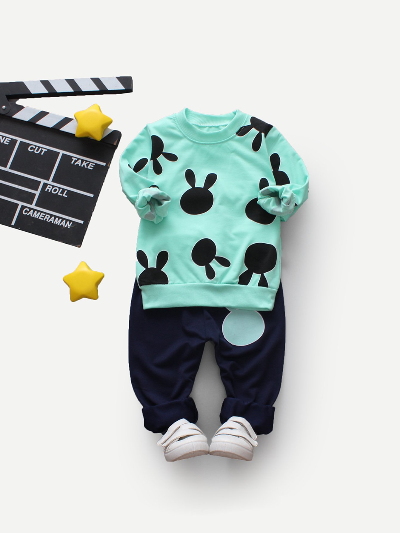 Boys Cartoon Pullover With Pants