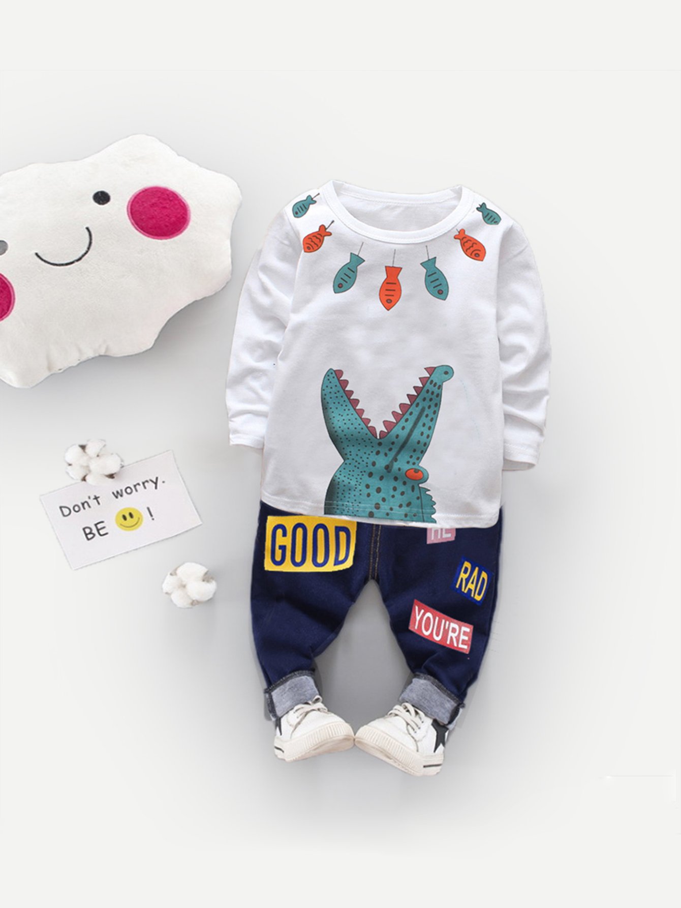 Boys Cartoon Pullover With Pants