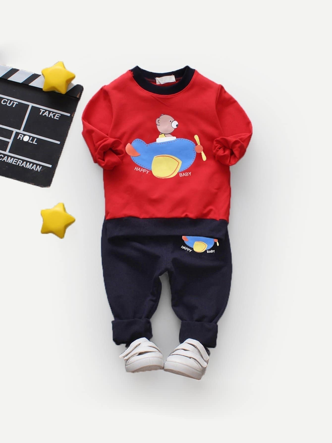 Boys Cartoon Pullover With Pants