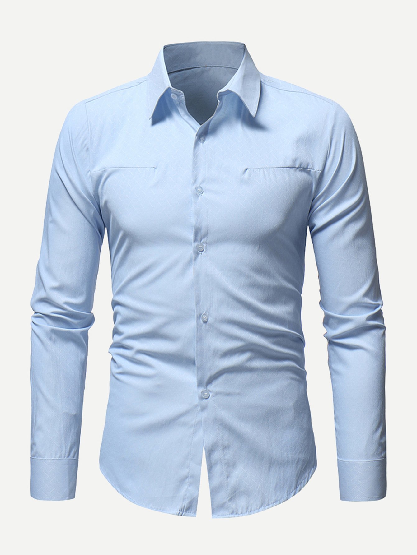 Men Wave Pattern Shirt