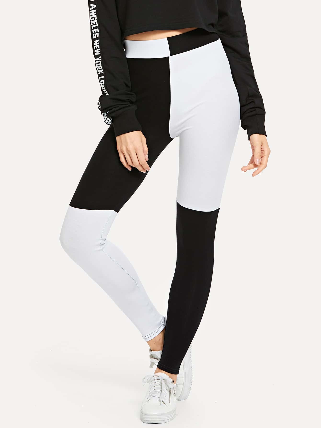 Colorblock Skinny Leggings
