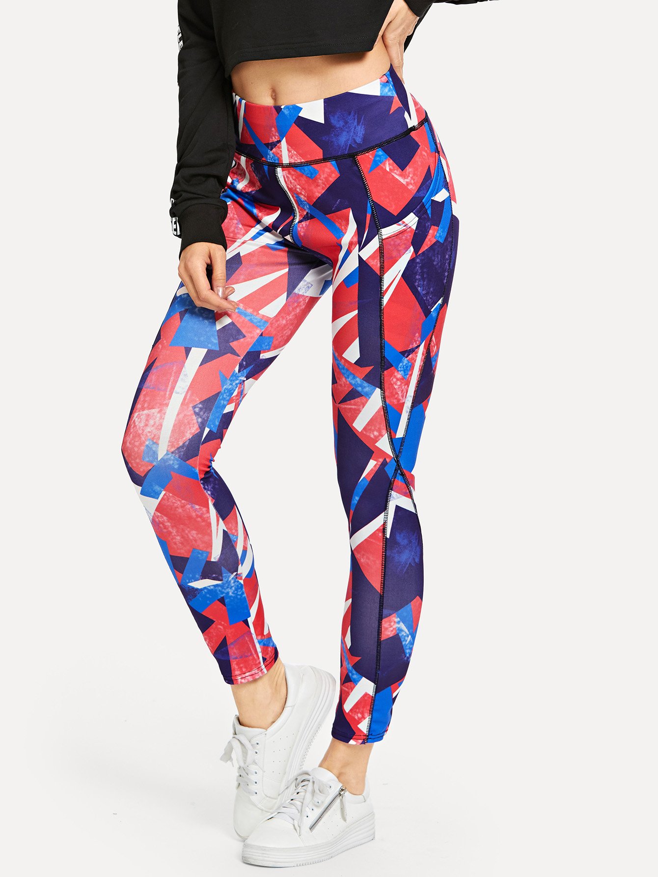 Geometric Print Skinny Leggings