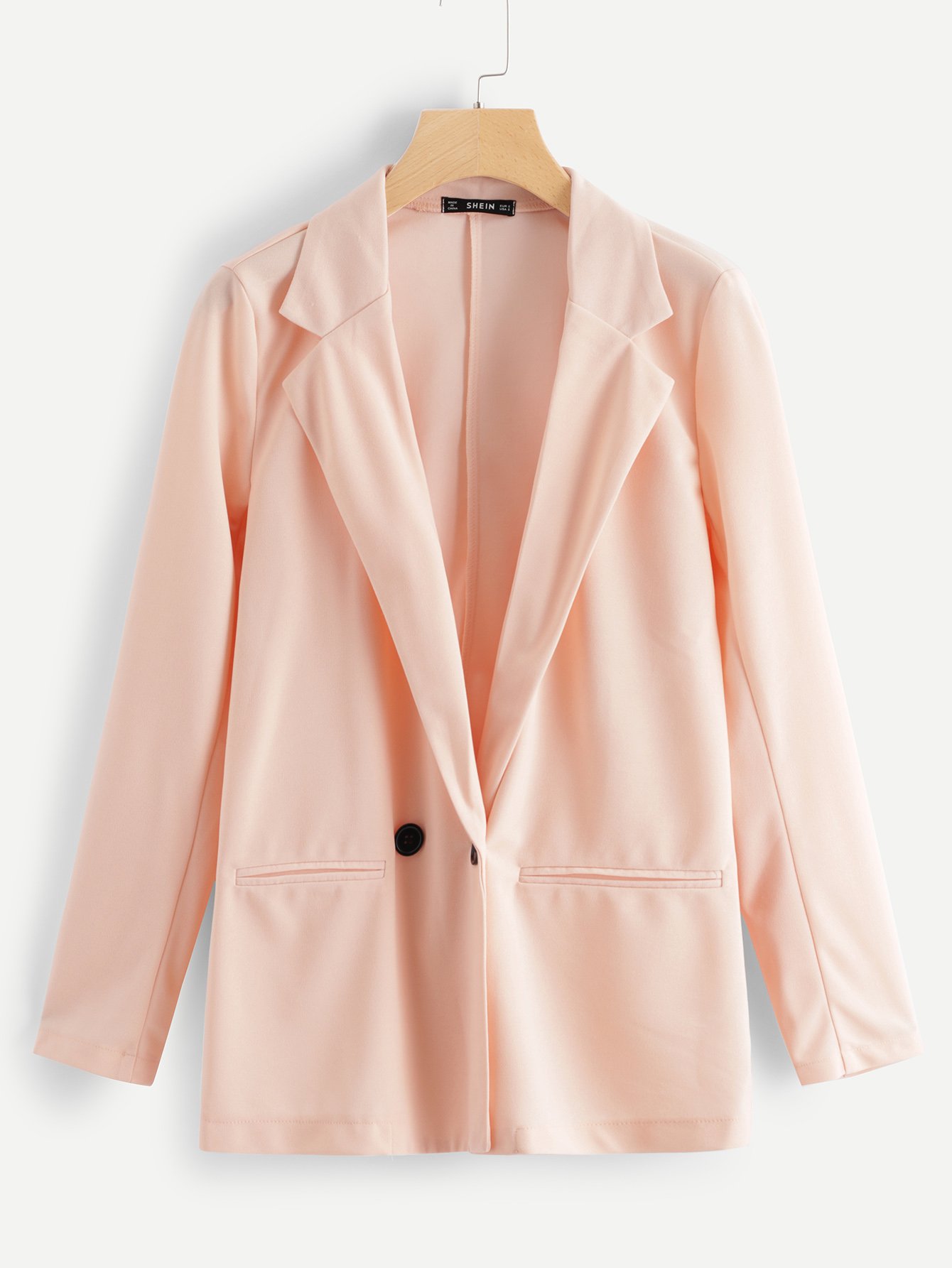 Жакет с украшением пуговицы и с воротником