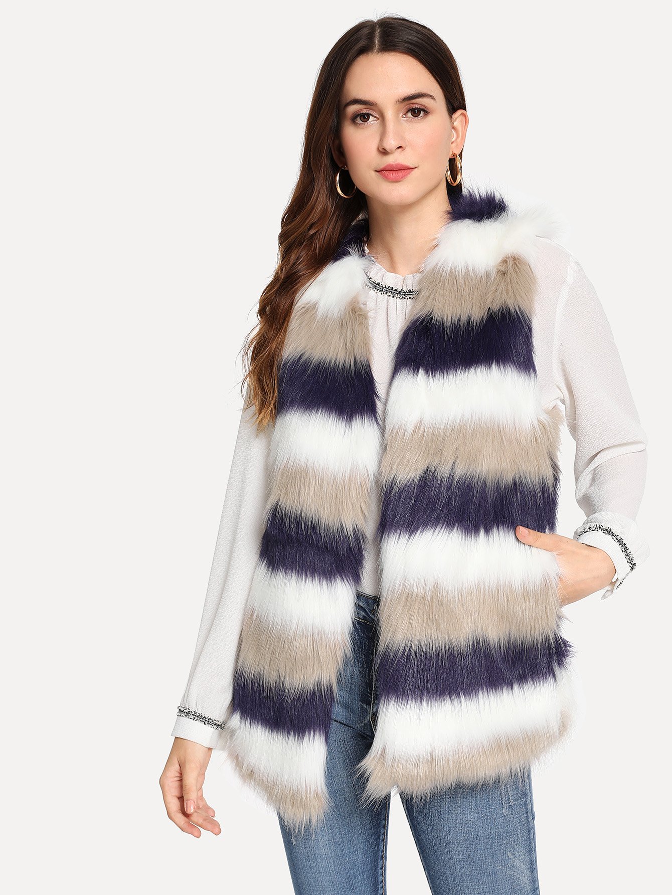 Комбинезон с открытыми плечами Пальто SheIn