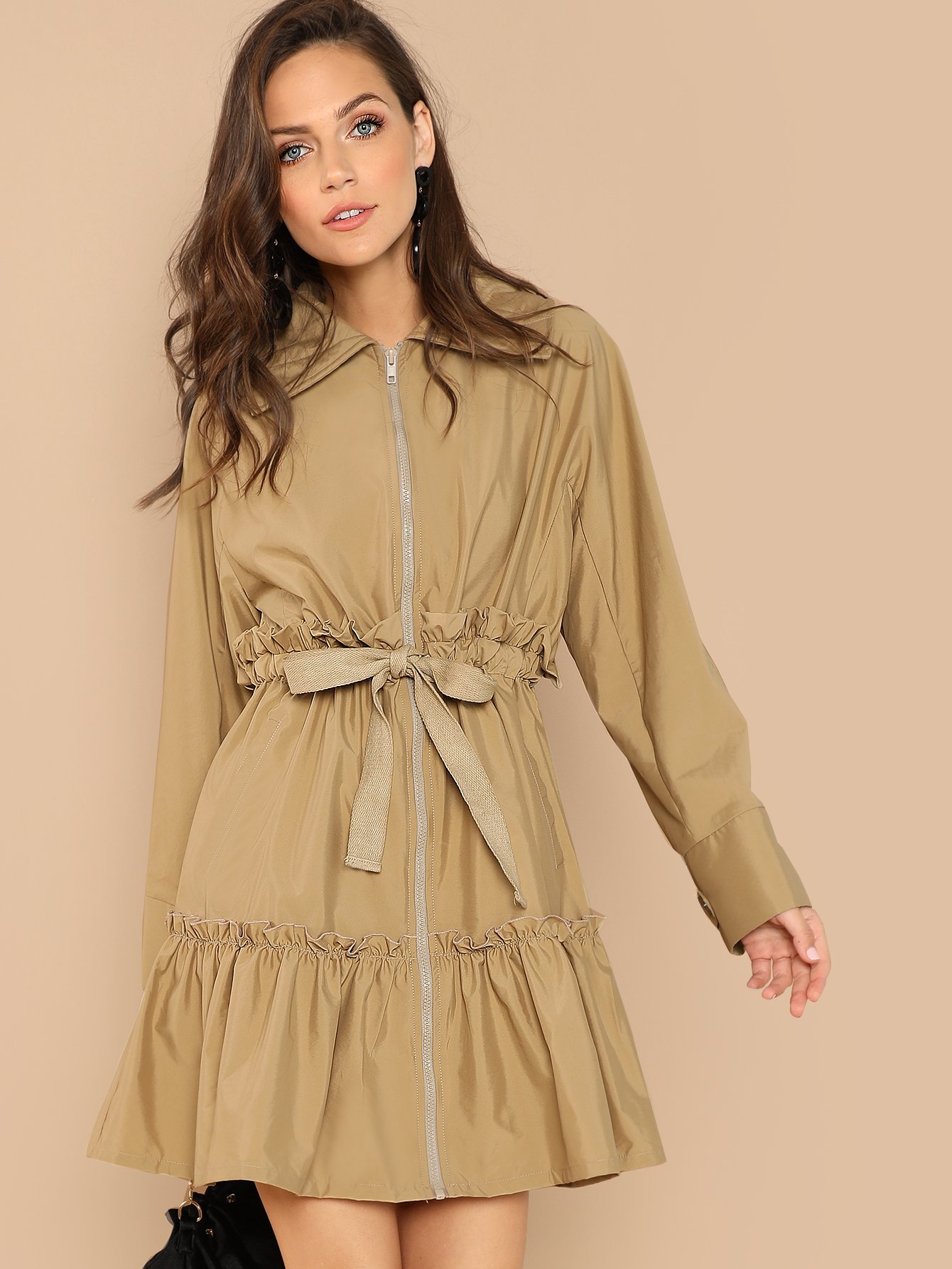 Пояс для галстука-бабочки Zip Up Longline Coat