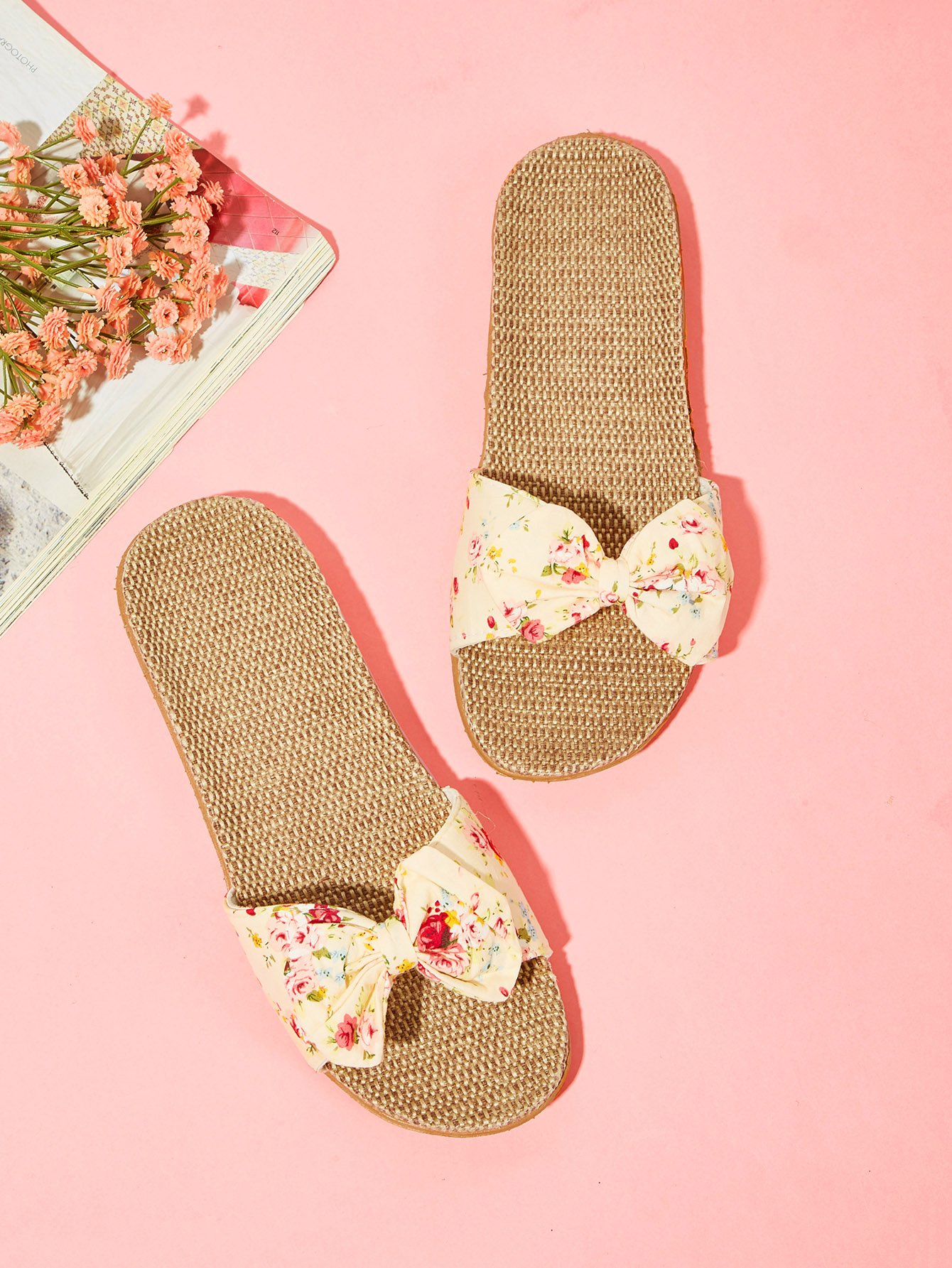 с открытой пальцы ноги Жёлтый Тапочки