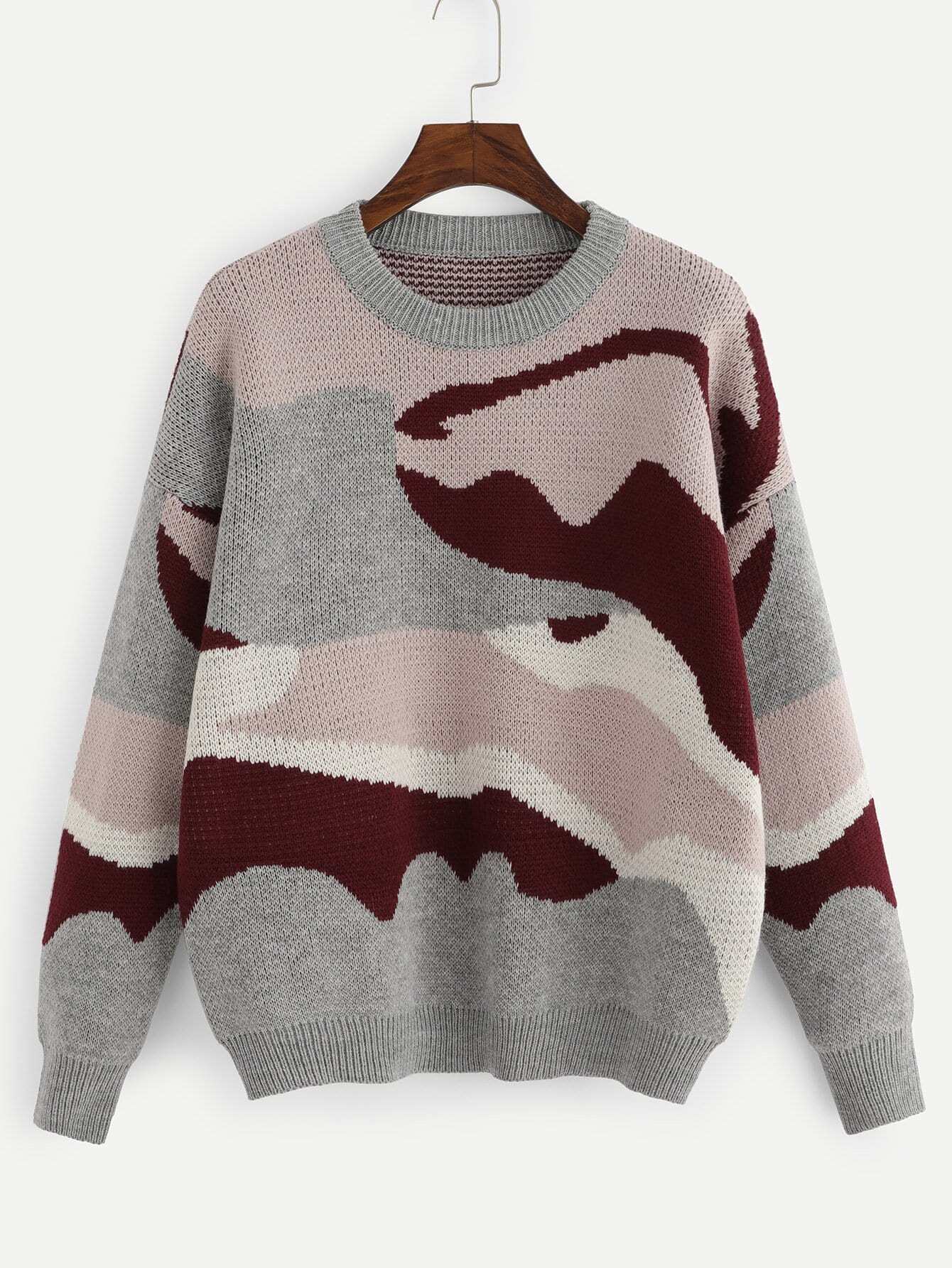 Плюс размеры свитер с падениями плеча