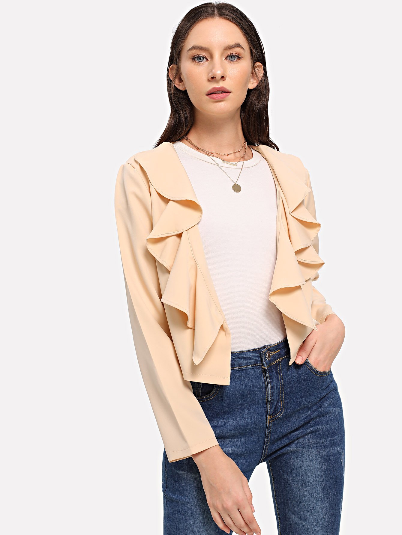 Брюки рваные Пальто SheIn