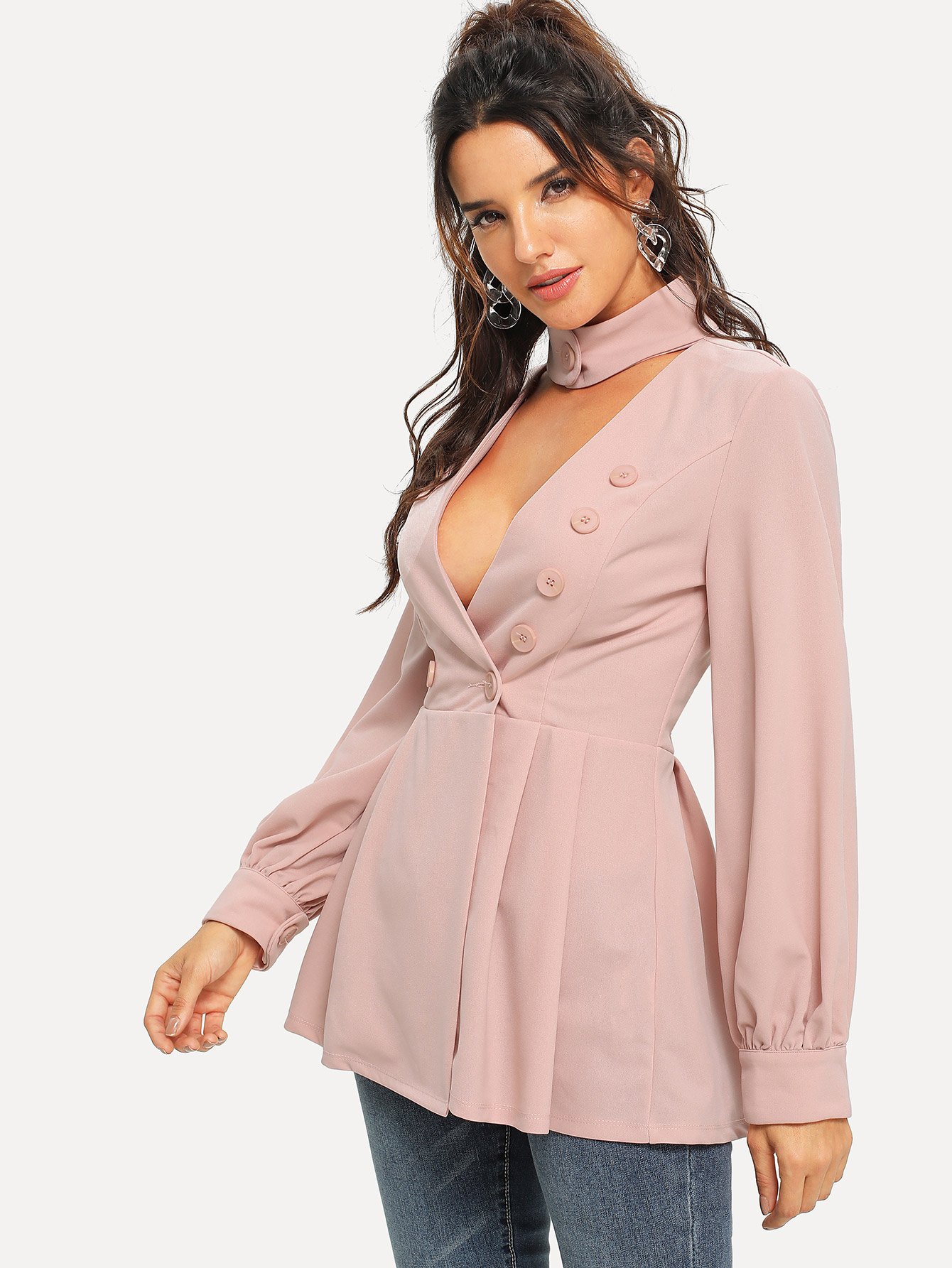 Асимметричный жакет с запахом