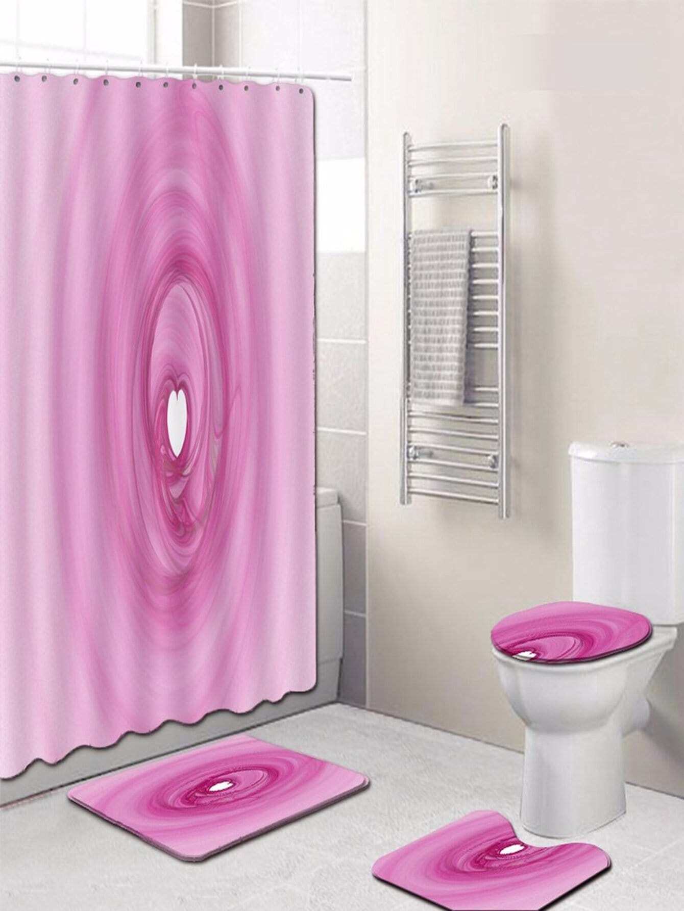 12 крючков Занавес для душа и ковер 3шт.