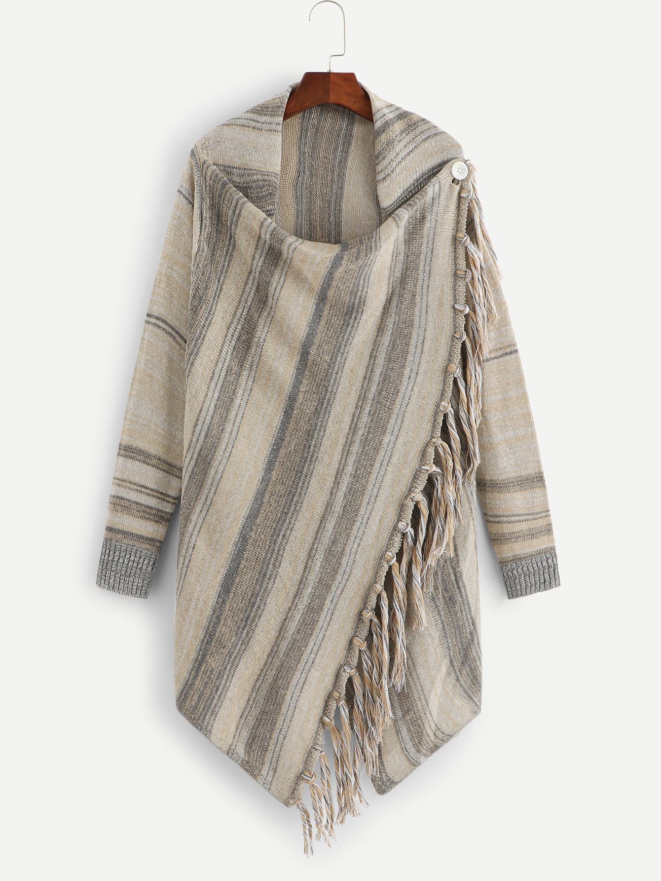 Пончо с бахромой