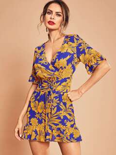 Bell Sleeve Floral Dress