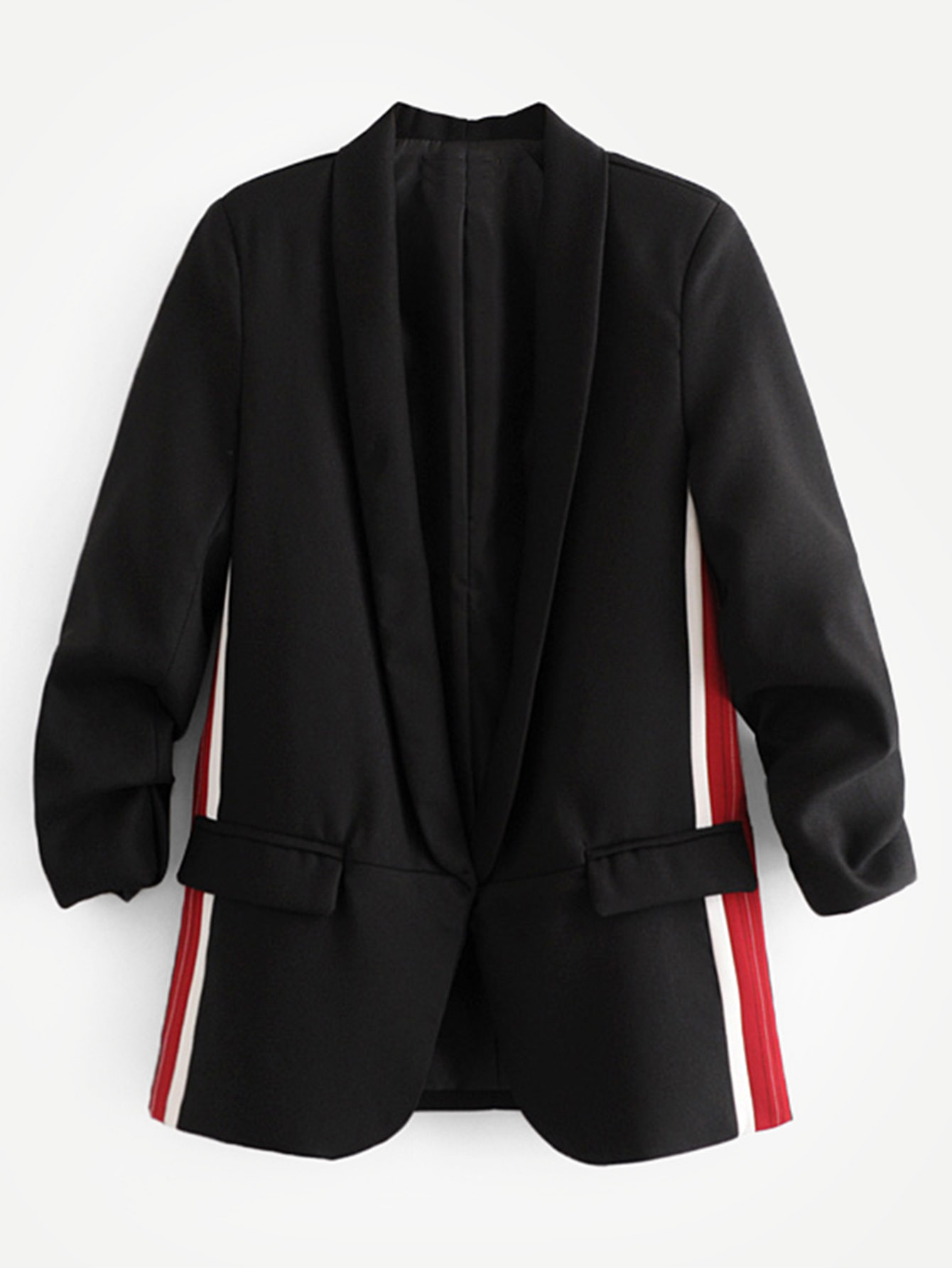 Контрастный жакет в полоску