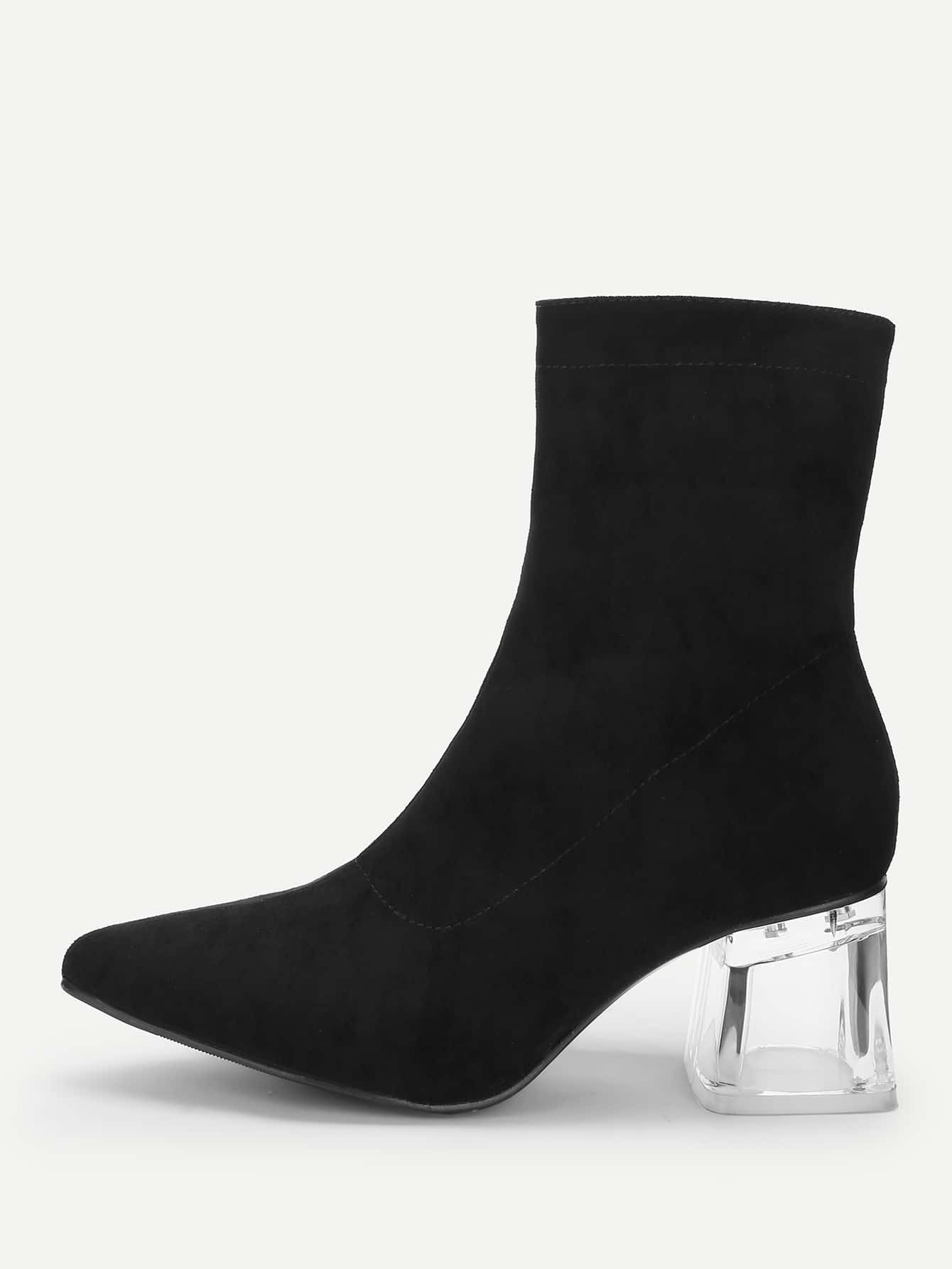 Острый носок Чёрный Осенняя/зимняя обувь