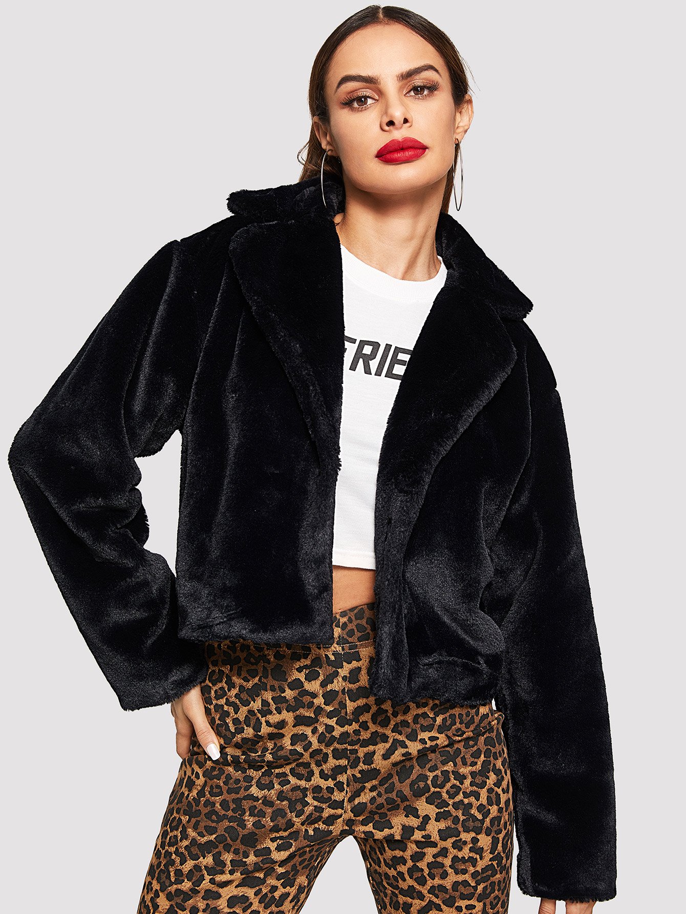 Повседневный Текст Пуловеры Серебрый Свитшоты Пальто SheIn