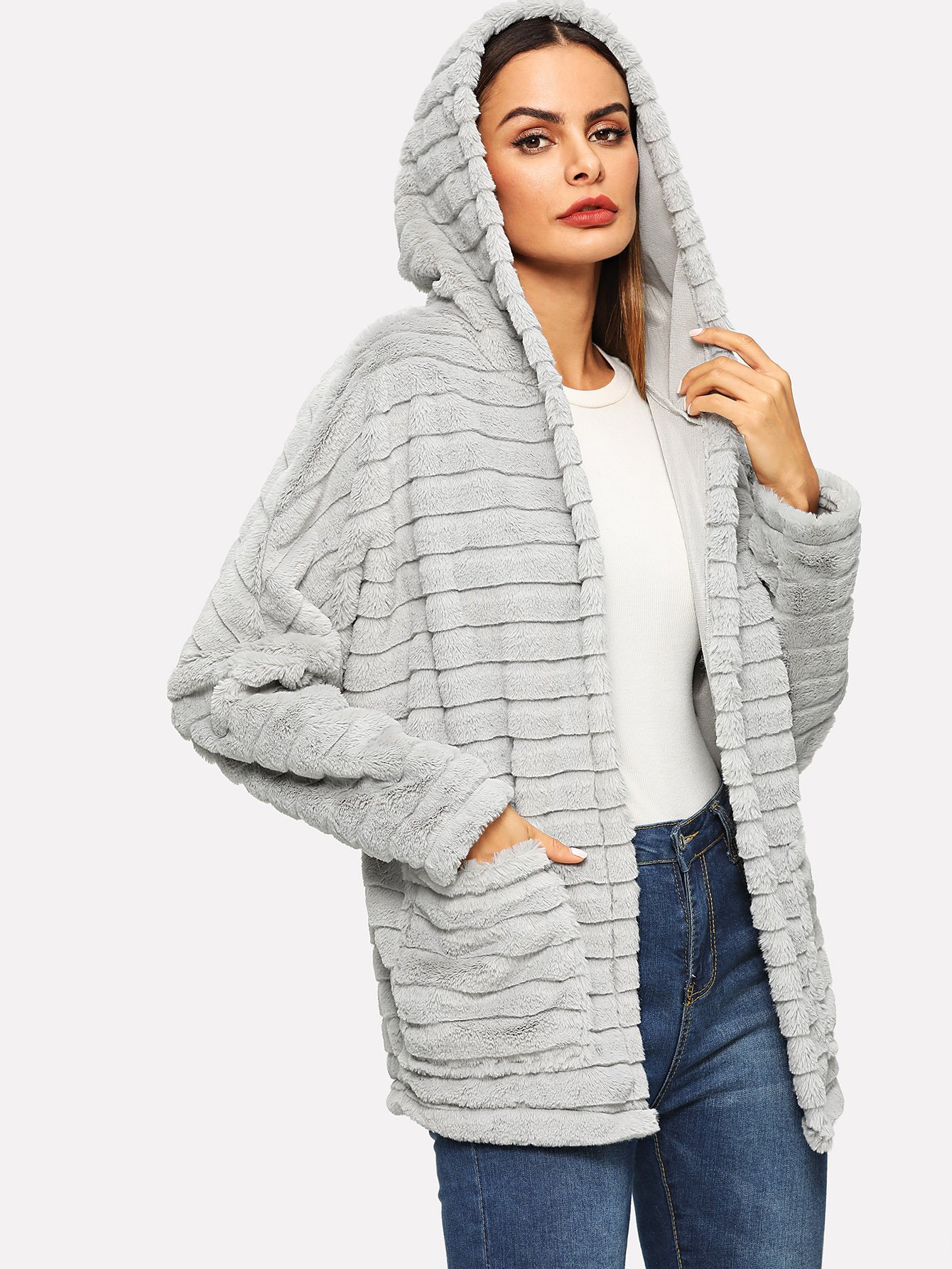 Кнопка с коротким рукавом Пальто SheIn