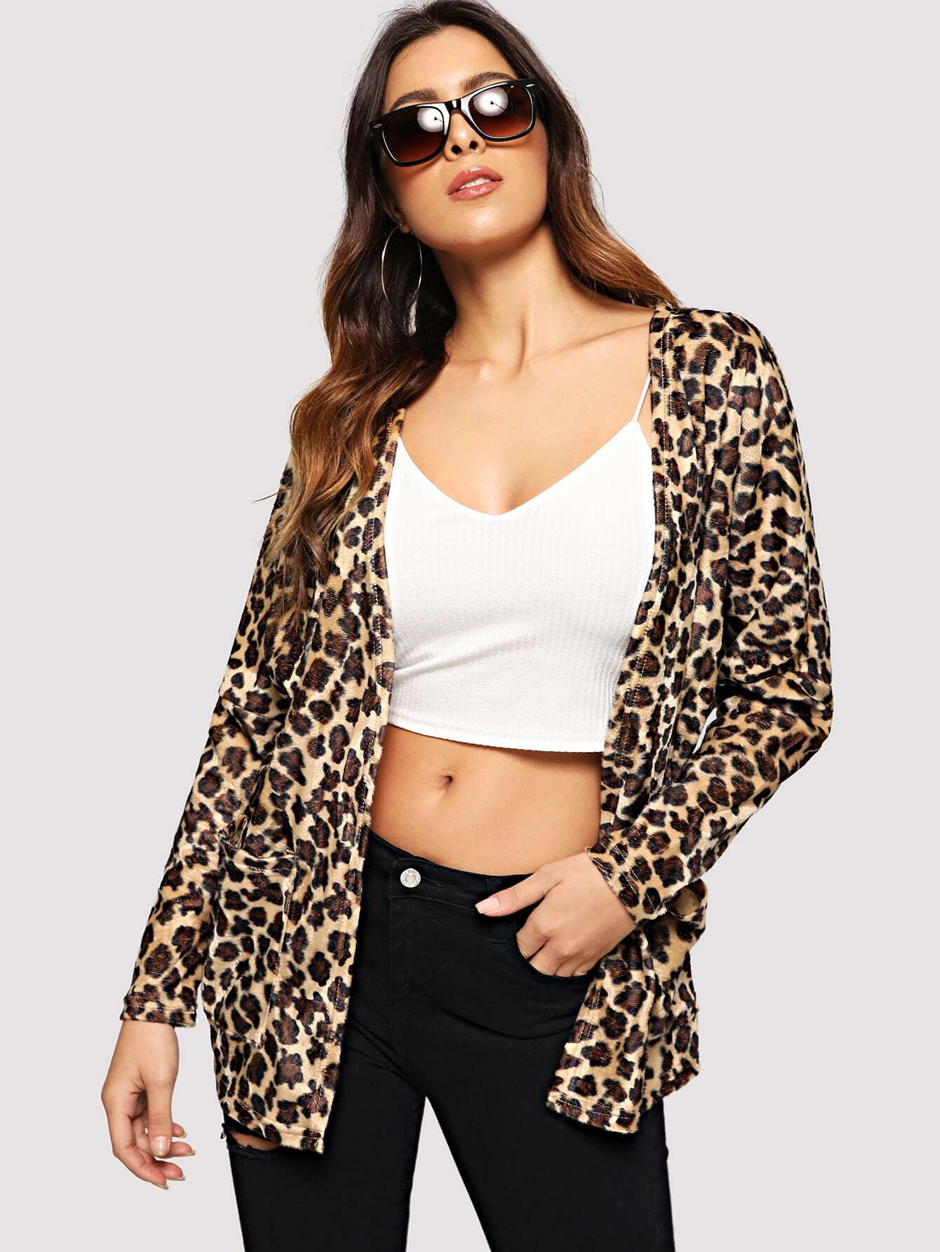 Ромпер с вышивкой Пальто SheIn