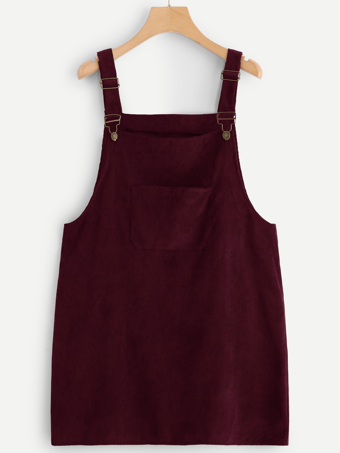 plus size cord pinafore dress
