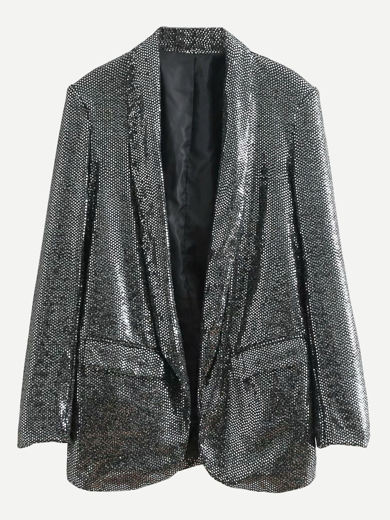Жакет с пайетками и двумя кармана