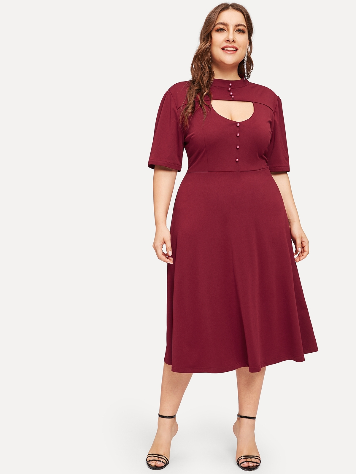 Plus Cut Out Beaded Dress