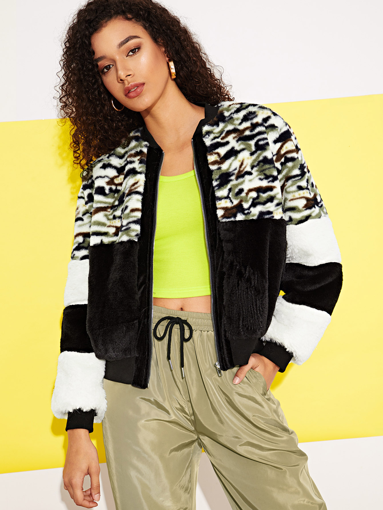 Леопардовый жакет тедди на молнии