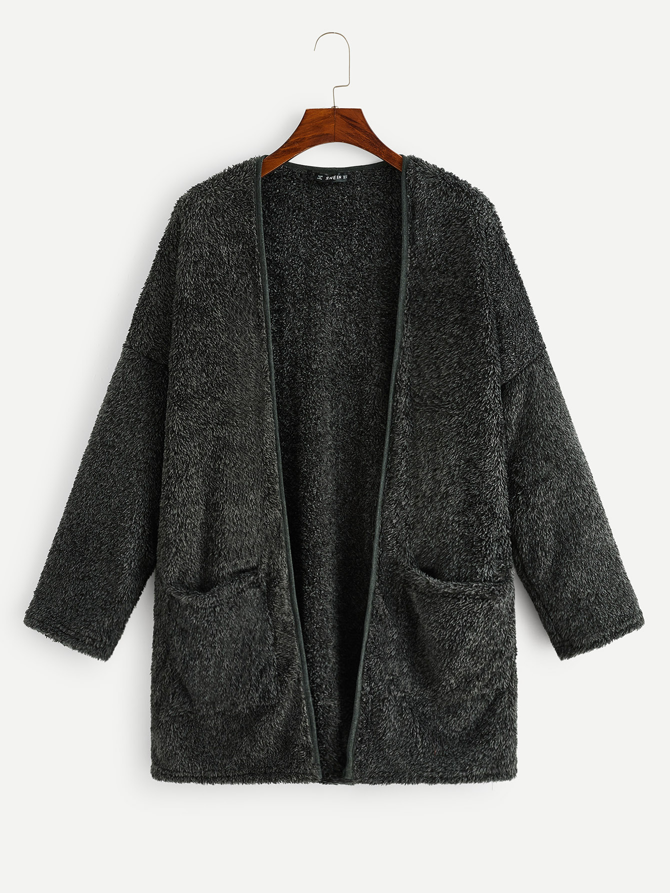 Самонарезанные широкие ножки полосатые брюки Пальто SheIn