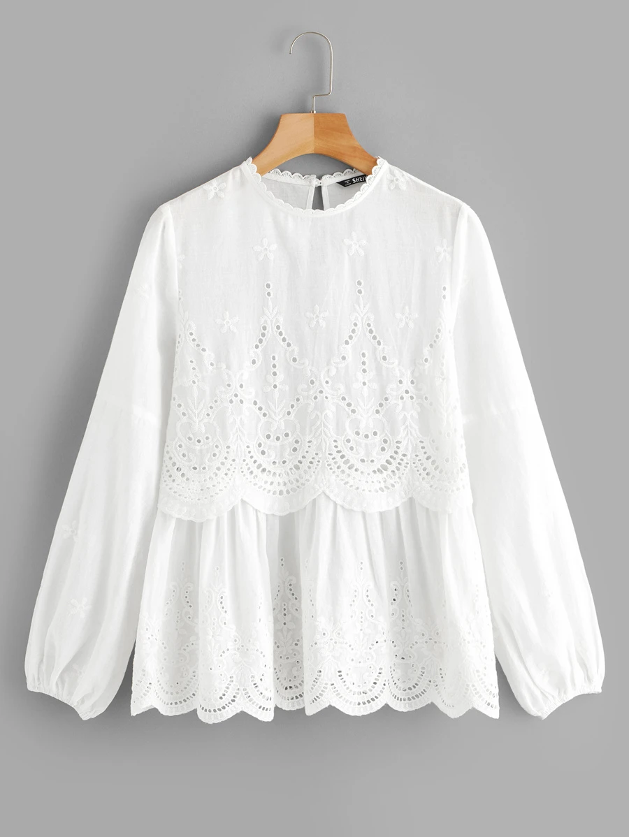 Mulvari Blusa peplum en abanico con abertura
