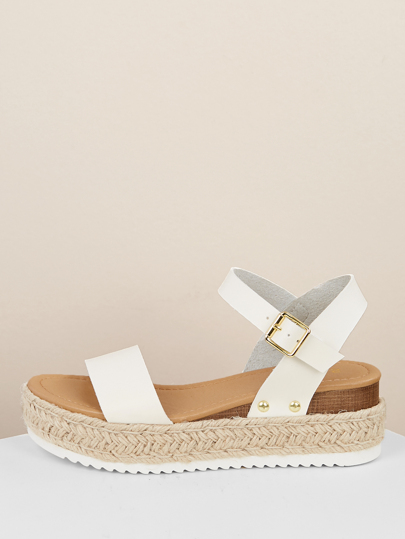 Single SandalsShein Espadrille Band Wedge Platform gvIb76Yyf
