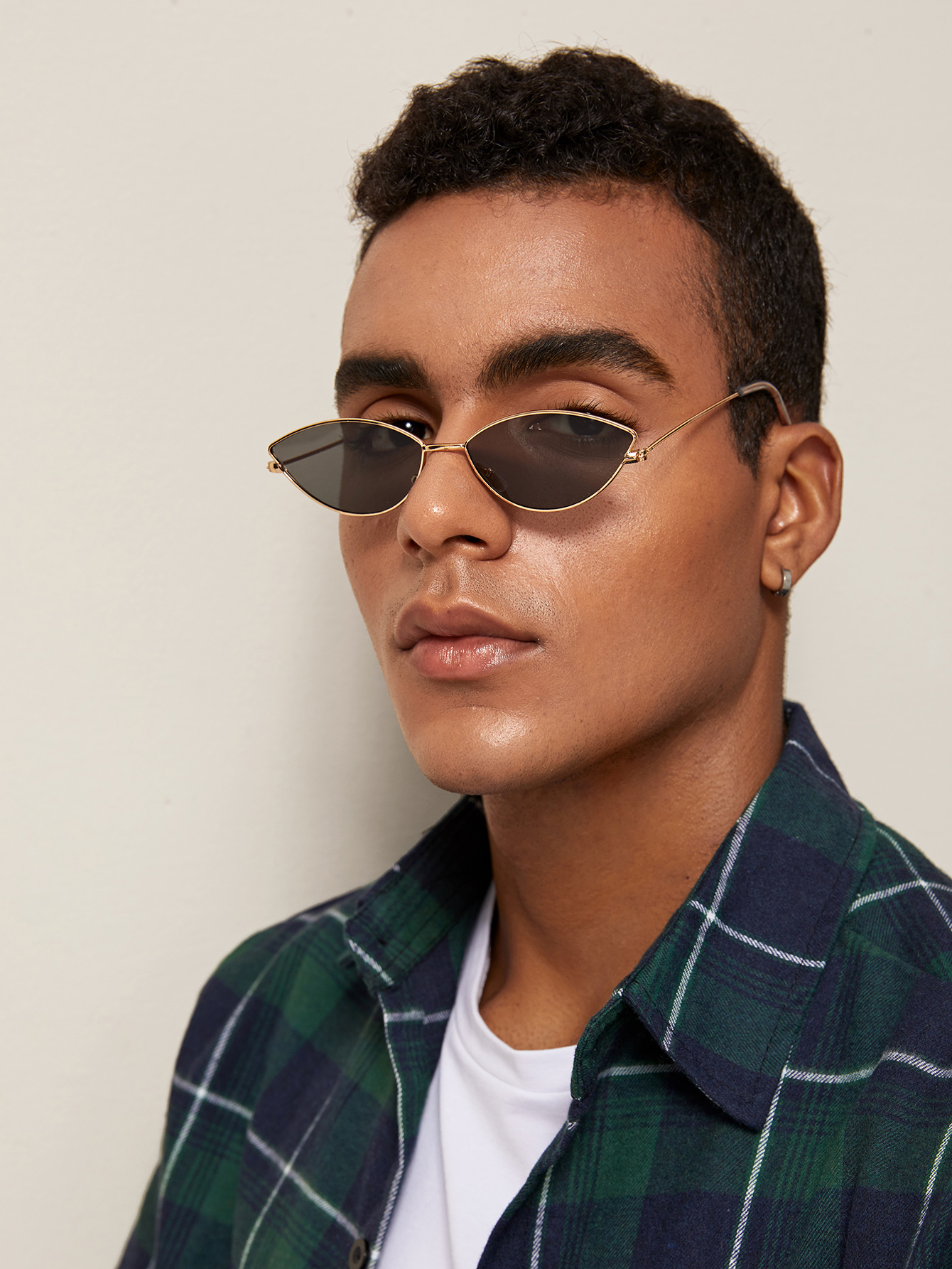 Мужские солнцезащитные очки с плоской линзой