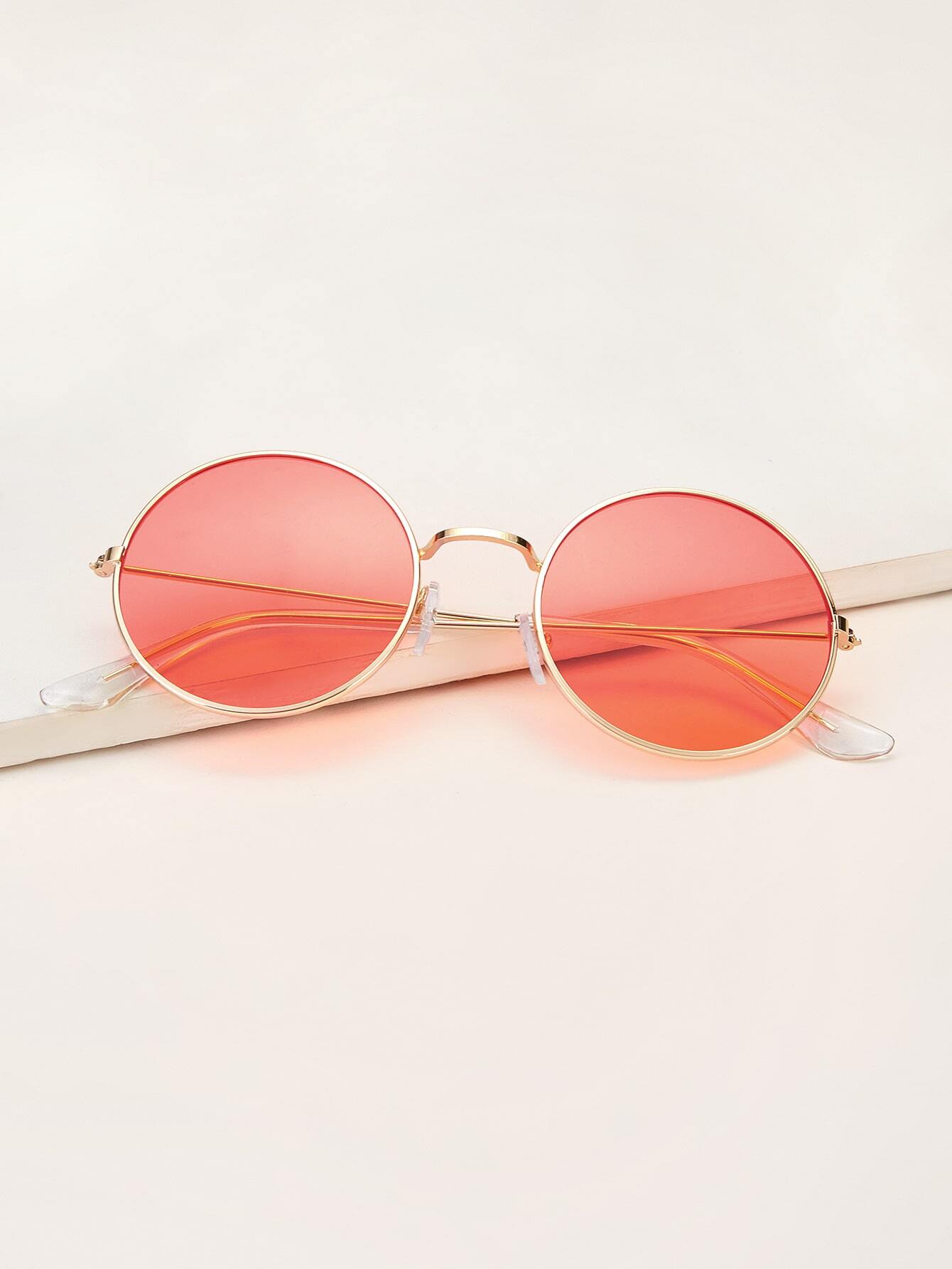 Солнцезащитные очки с круглой оправой для девочек