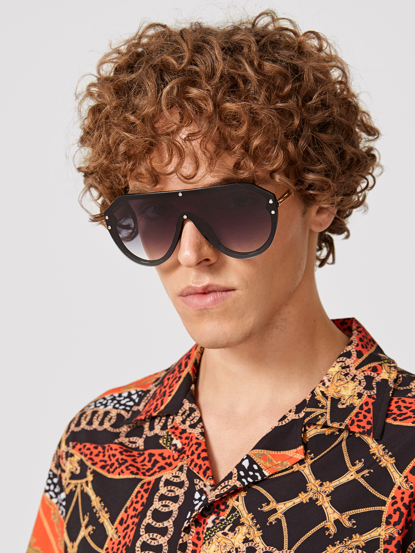 Мужские солнцезащитные очки с плоской линзой