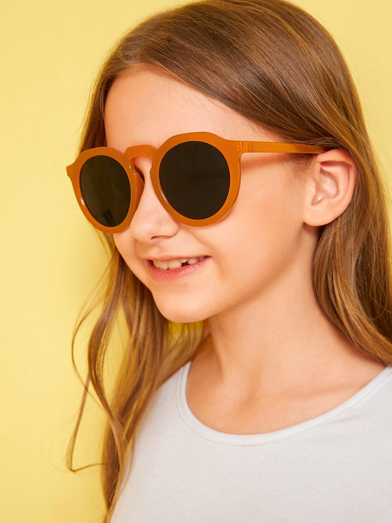 Детские плоские солнцезащитные очки в твердой оправе