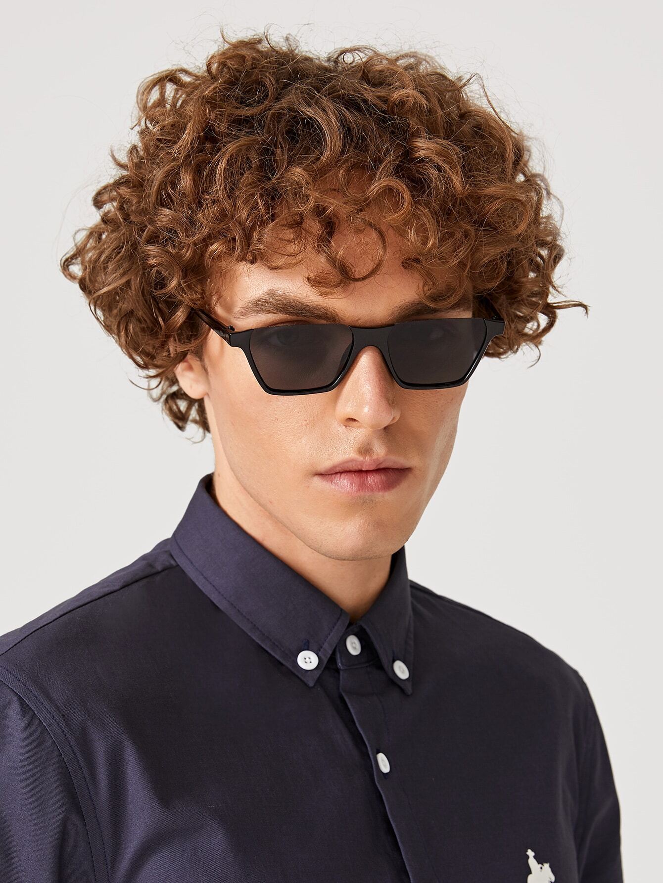 Мужские солнцезащитные очки с плоским верхом