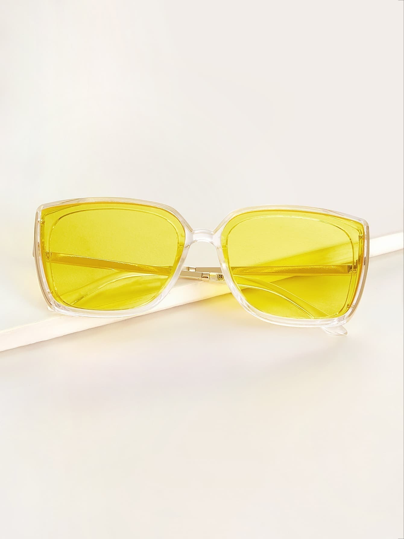 Солнцезащитные очки с тонированными линзами и прозрачной оправой для малышей