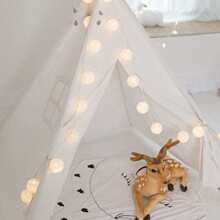 10pcs Line Wrapped Round Bulb String Light