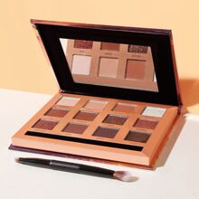 12 Color Shimmer Eyeshadow Palette With Brush