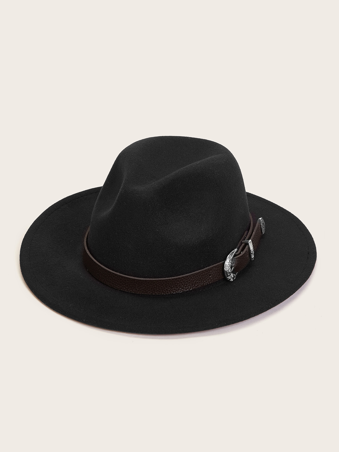 Buckle Belt Decor Fedora Hat