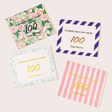 100-day Countdown Schedule Memo Pad 1pack