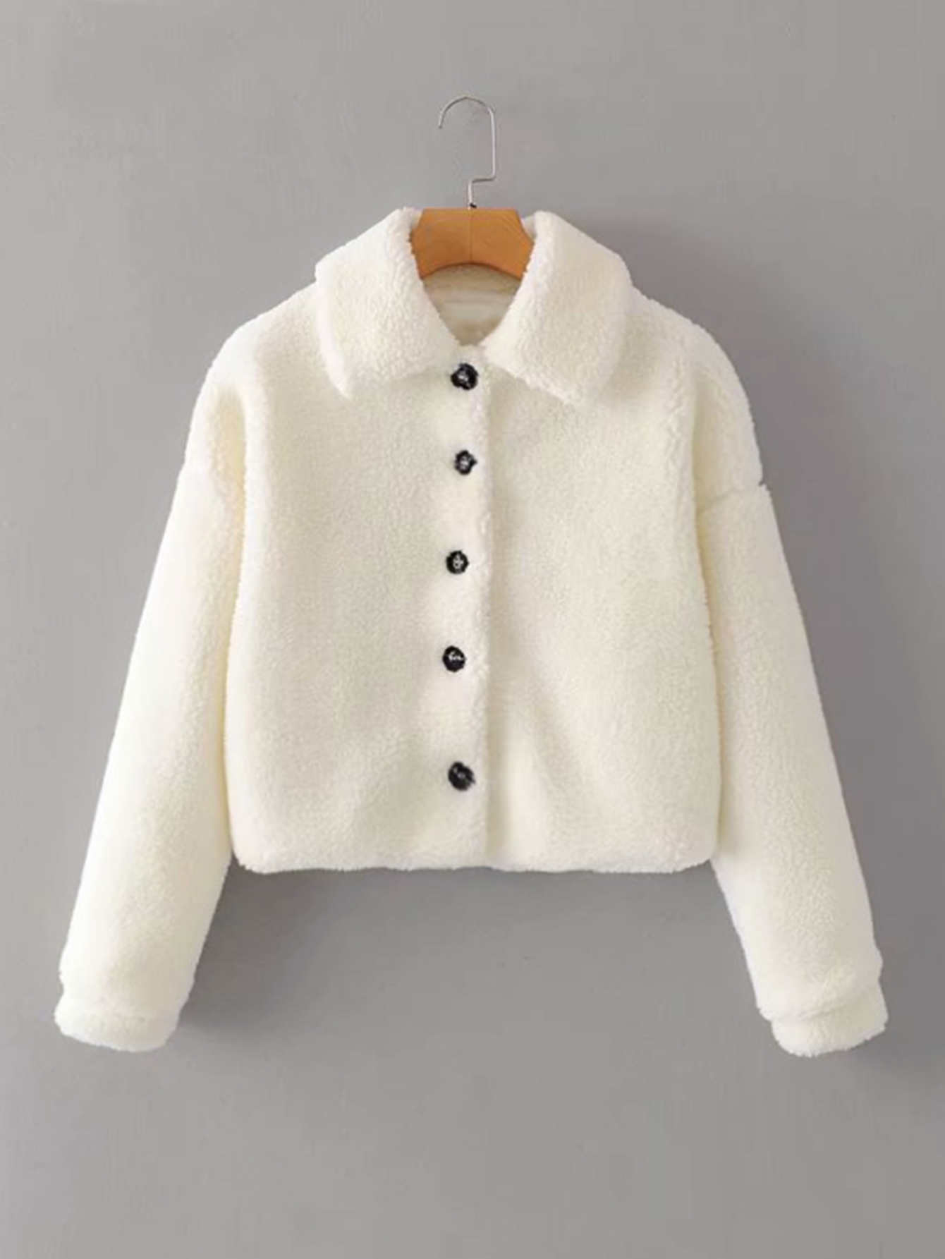 veste molletonnée blanche Shein