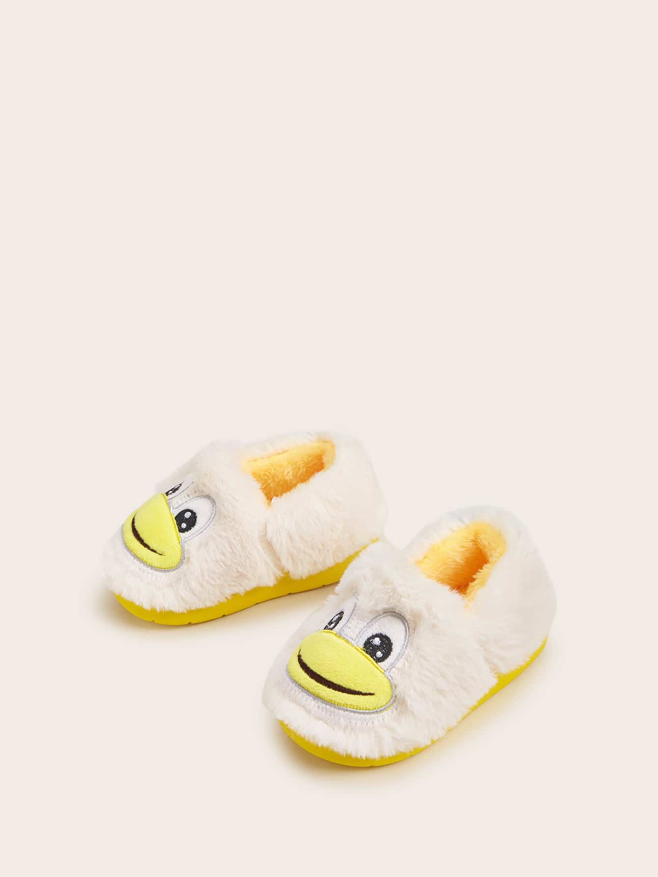 Пушистые шлепанцы в форме утки для девочек