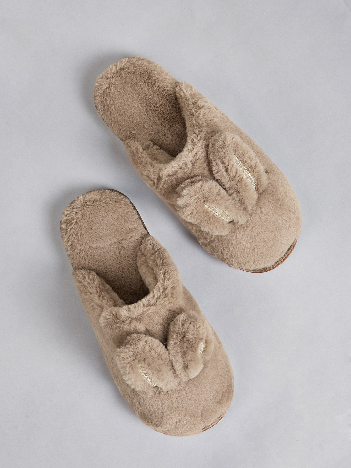 Мужские шлепанцы с искусственным мехом