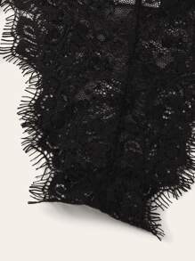 Floral Lace Sheer Garter Lingerie Set Shein Eur