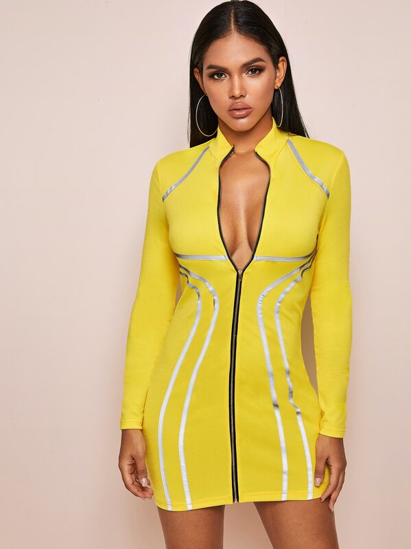 reflective bodycon dress